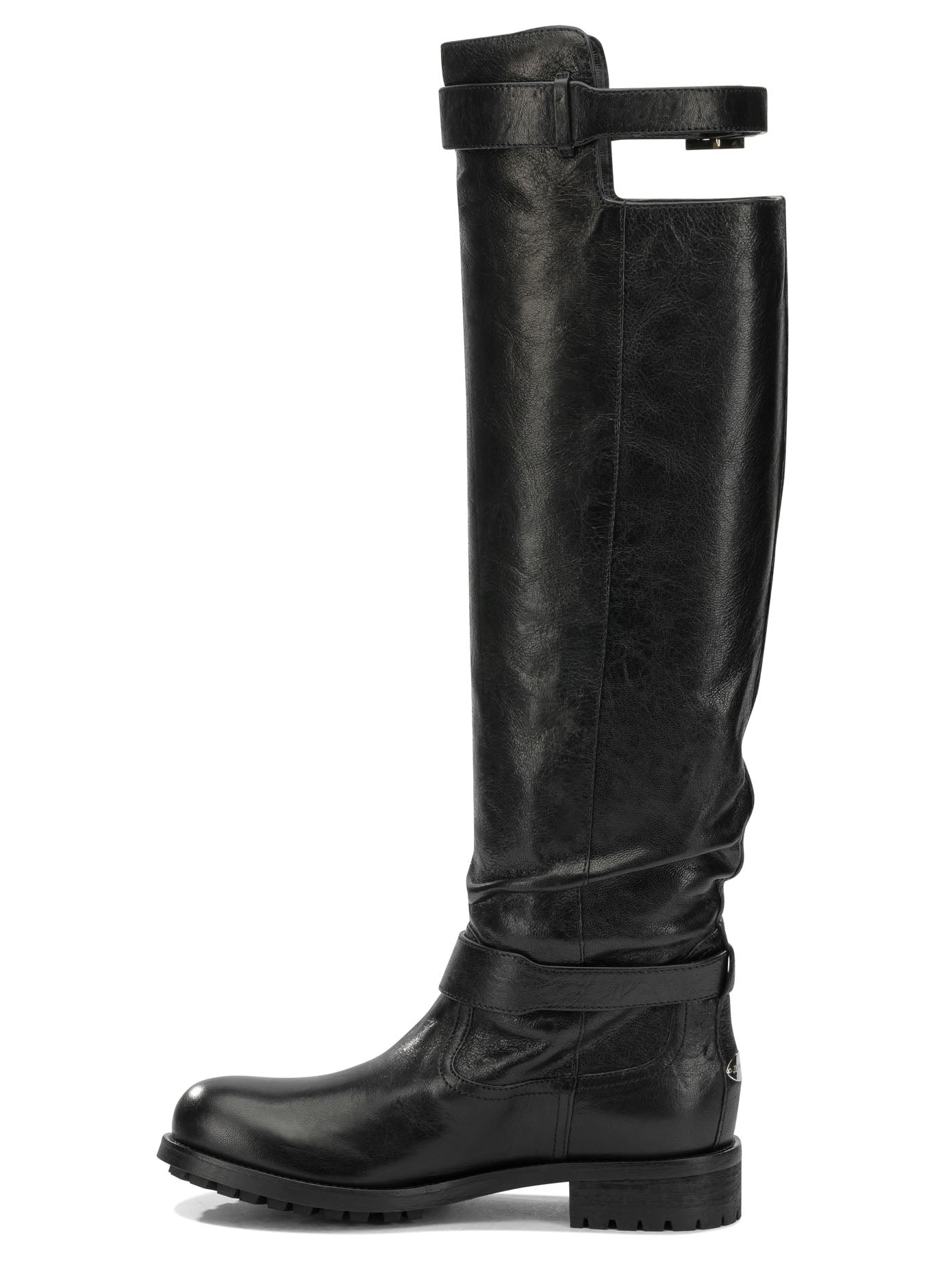 Jimmy Choo "Biker" Knee-High Boots - Black