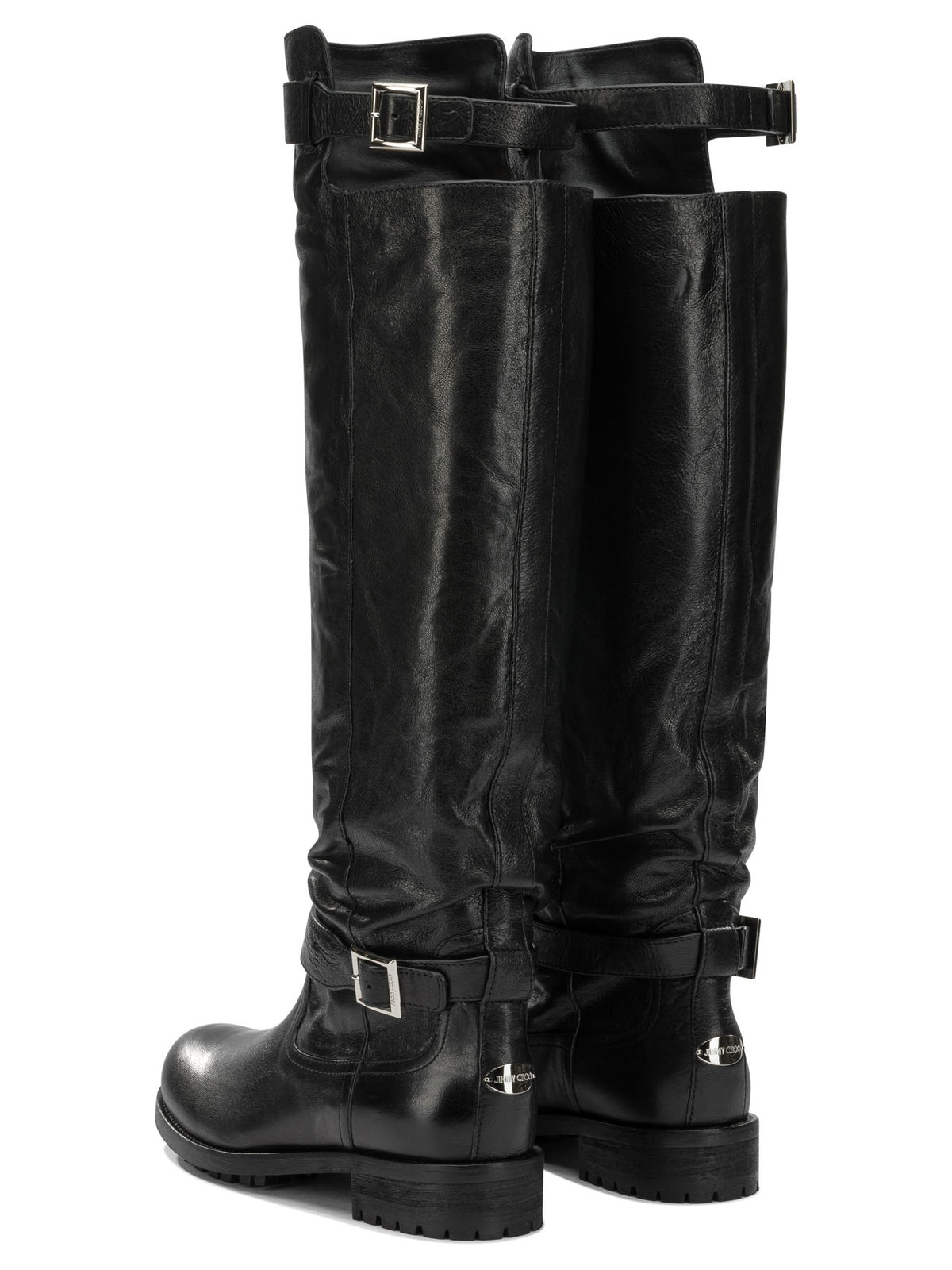 Jimmy Choo "Biker" Knee-High Boots - Black