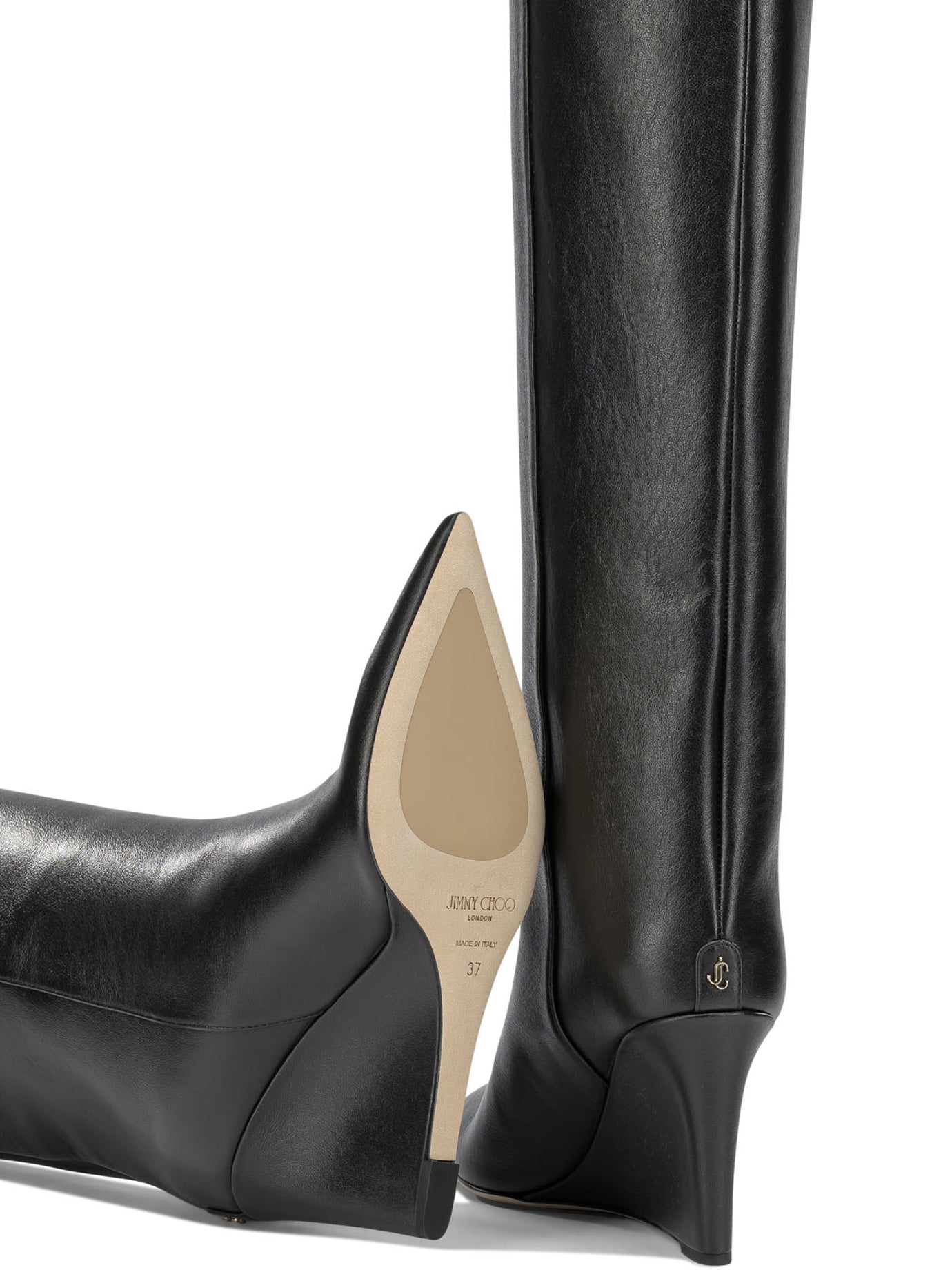 Jimmy Choo "Blake 85MM" Knee-High Boots - Black
