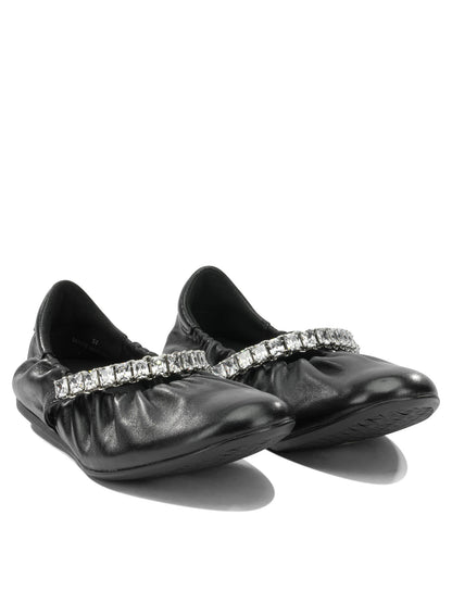 Jimmy Choo "Jade" Classic Ballet Flats - Black