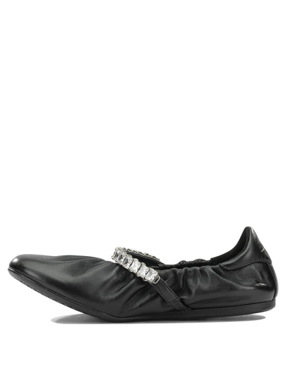 Jimmy Choo "Jade" Classic Ballet Flats - Black