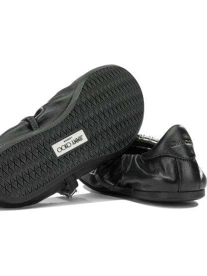 Jimmy Choo "Jade" Classic Ballet Flats - Black