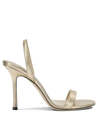 Jimmy Choo "Jenn 100MM" heeled sandals - Gold