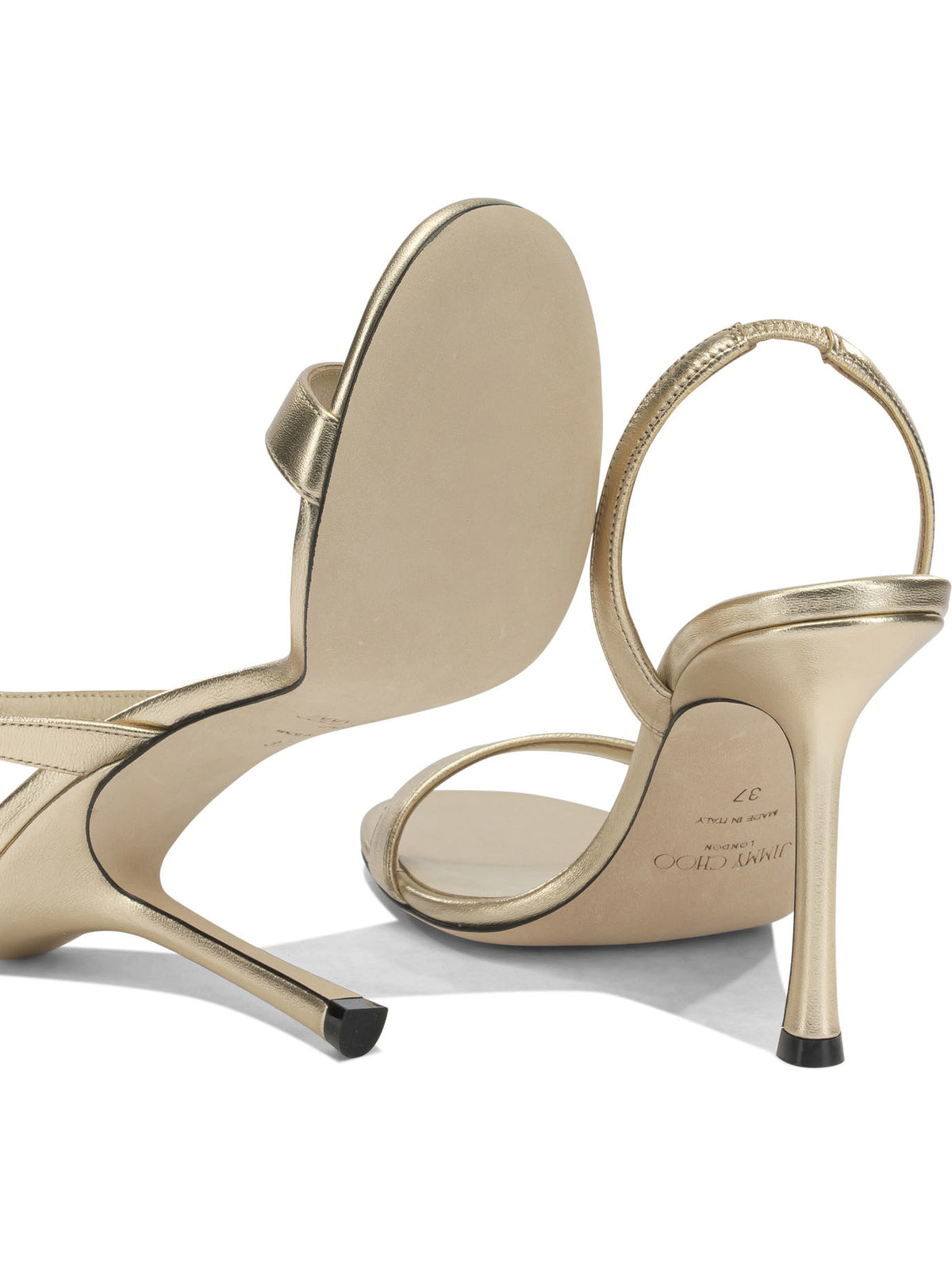 Jimmy Choo "Jenn 100MM" heeled sandals - Gold