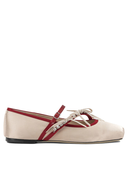 Jimmy Choo "Loli" Mary Jane Flats - Pink