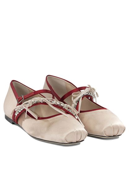Jimmy Choo "Loli" Mary Jane Flats - Pink
