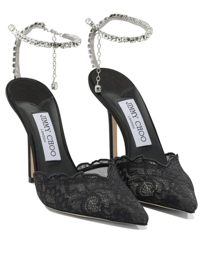 Jimmy Choo "Saeda 100MM" Pumps - Black