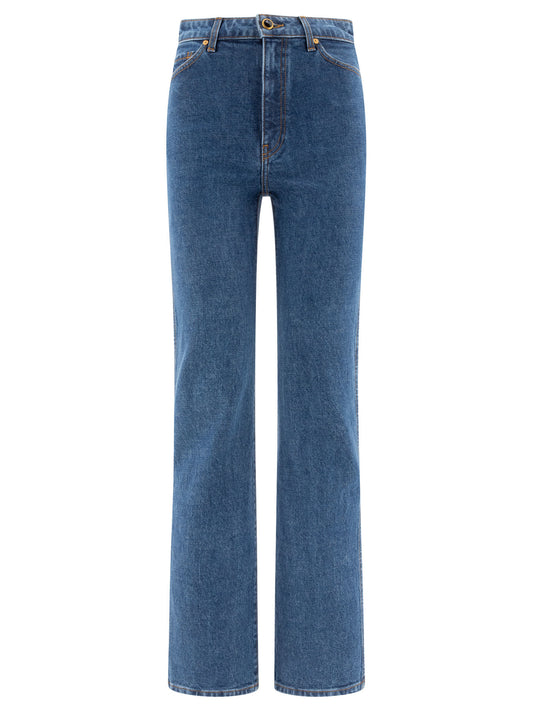 Khaite "Danielle" Straight-Leg Jeans - Blue