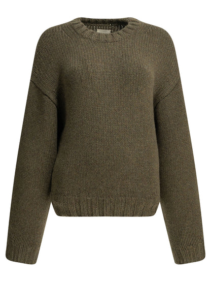 Khaite "Gemma" Crew-Neck Sweater - Green