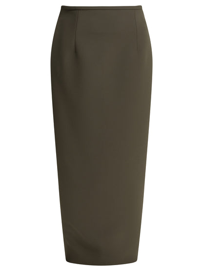 Khaite "Winton" Long Skirt - Brown