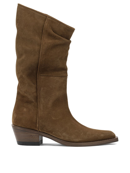 Khaite "Clive" Cowboy Boots - Brown