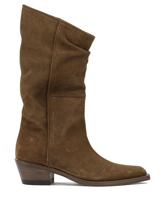 Khaite "Clive" Cowboy Boots - Brown