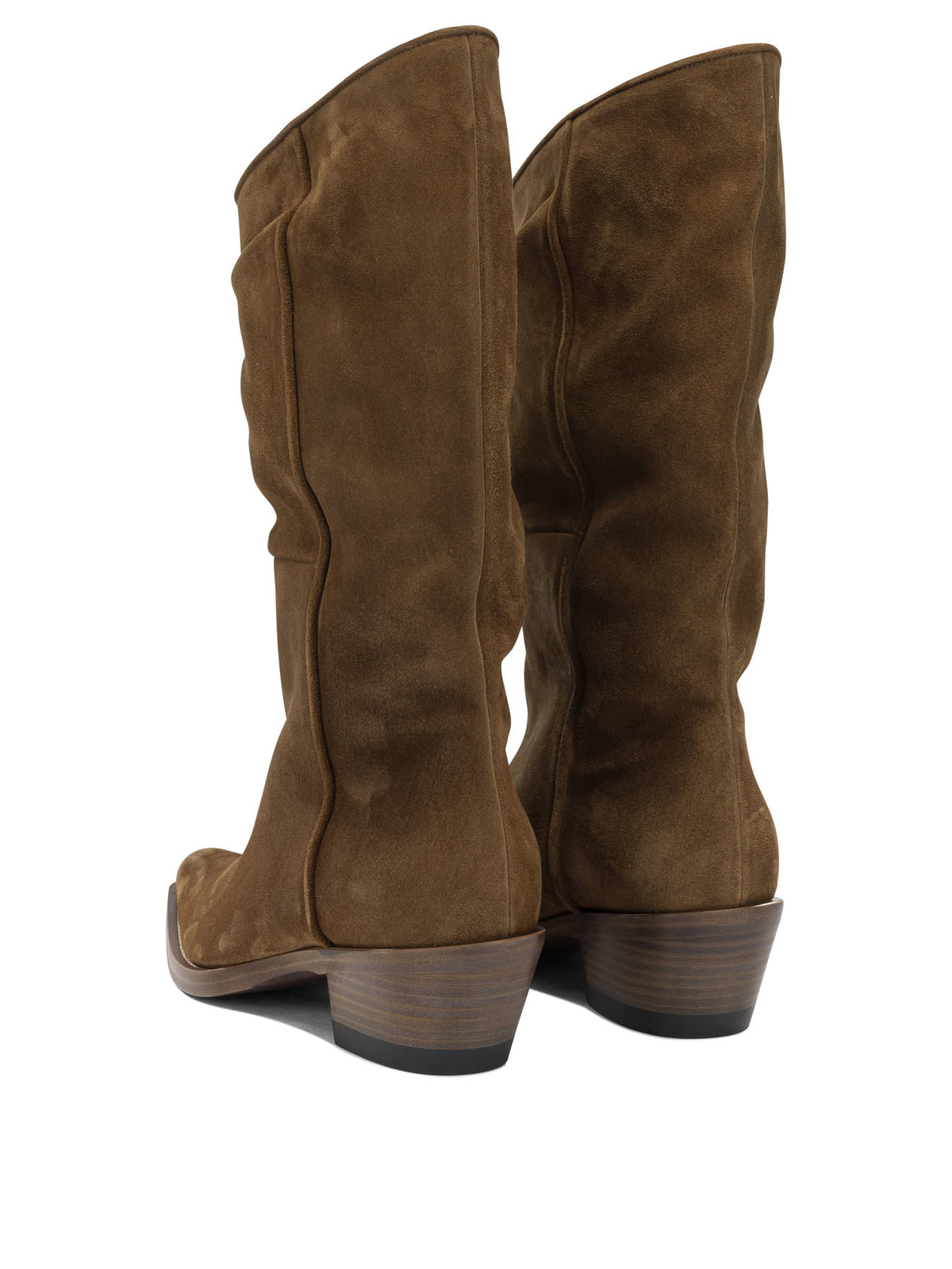 Khaite "Clive" Cowboy Boots - Brown