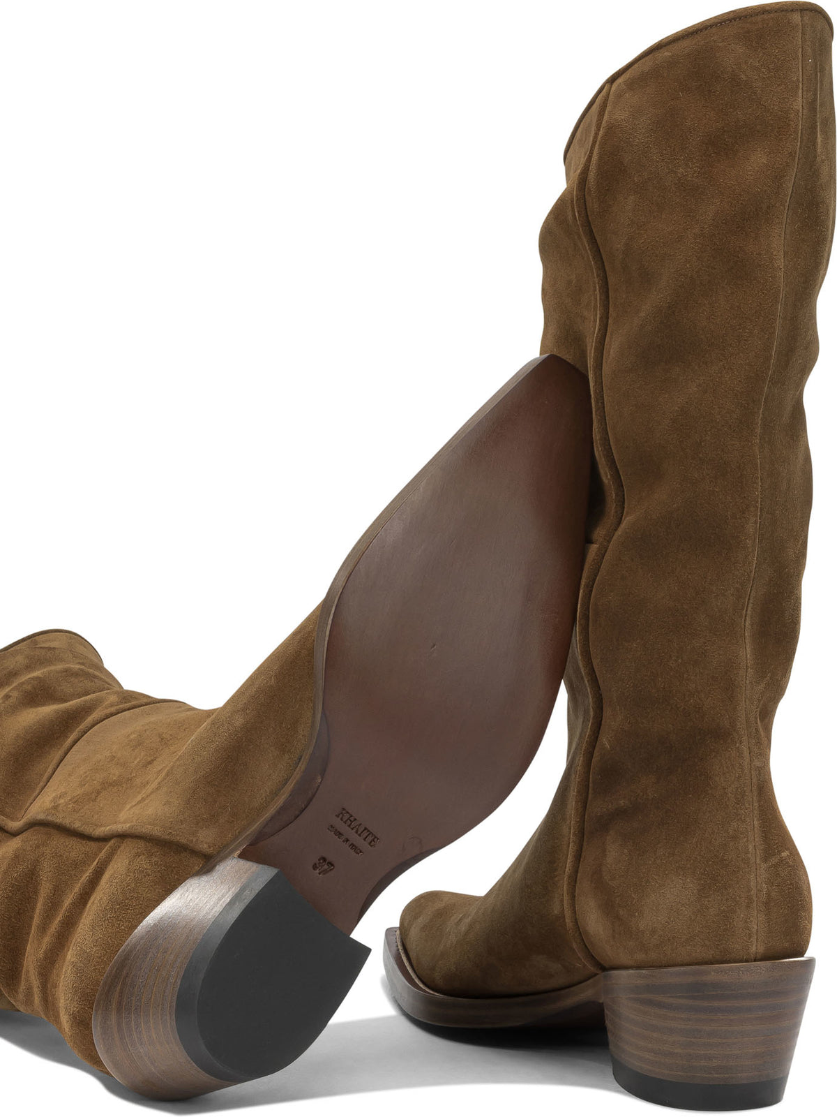 Khaite "Clive" Cowboy Boots - Brown