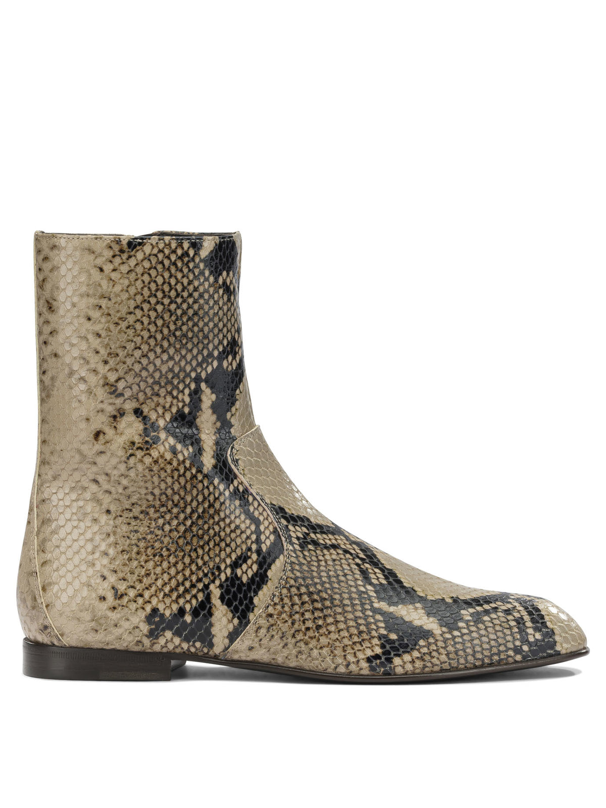 Khaite "Colt" Ankle Boots with Zipper - Brown
