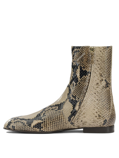 Khaite "Colt" Ankle Boots with Zipper - Brown