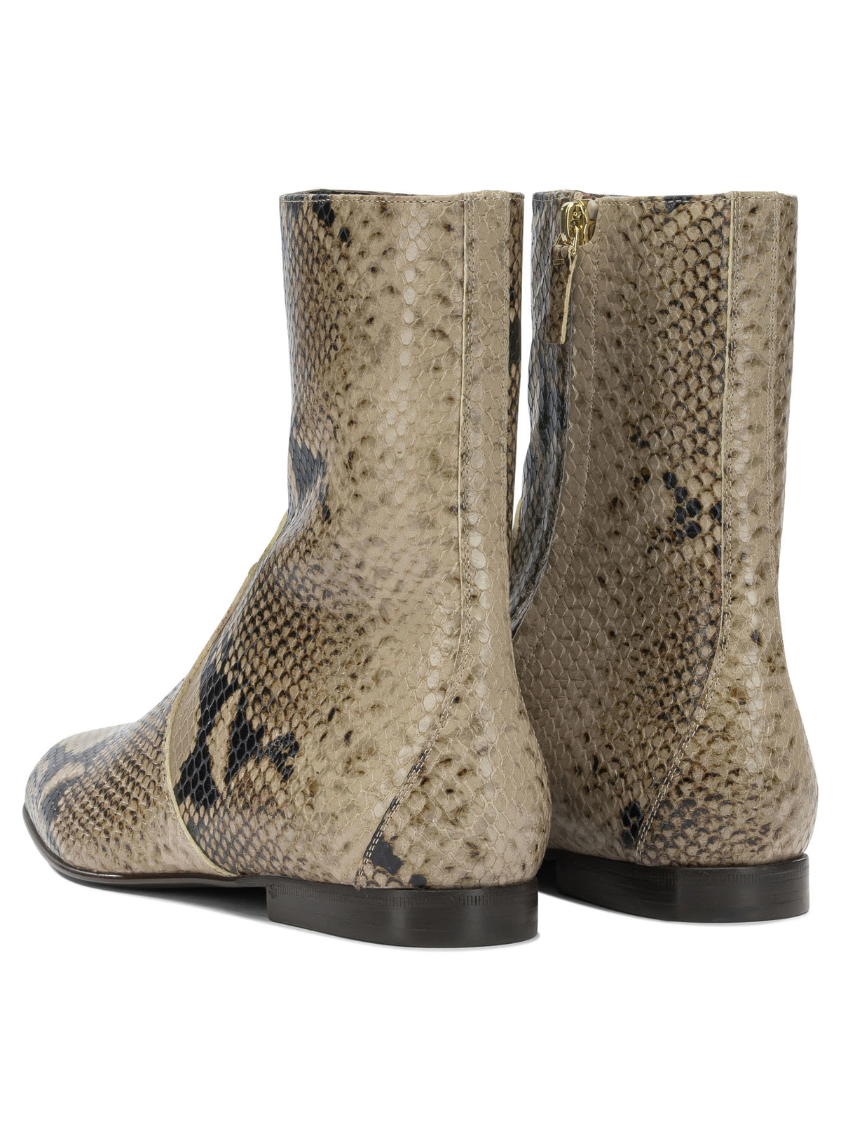 Khaite "Colt" Ankle Boots with Zipper - Brown