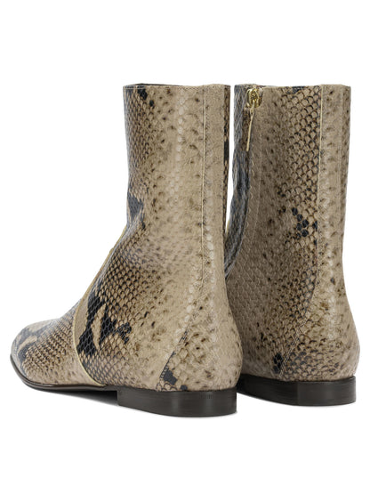Khaite "Colt" Ankle Boots with Zipper - Brown