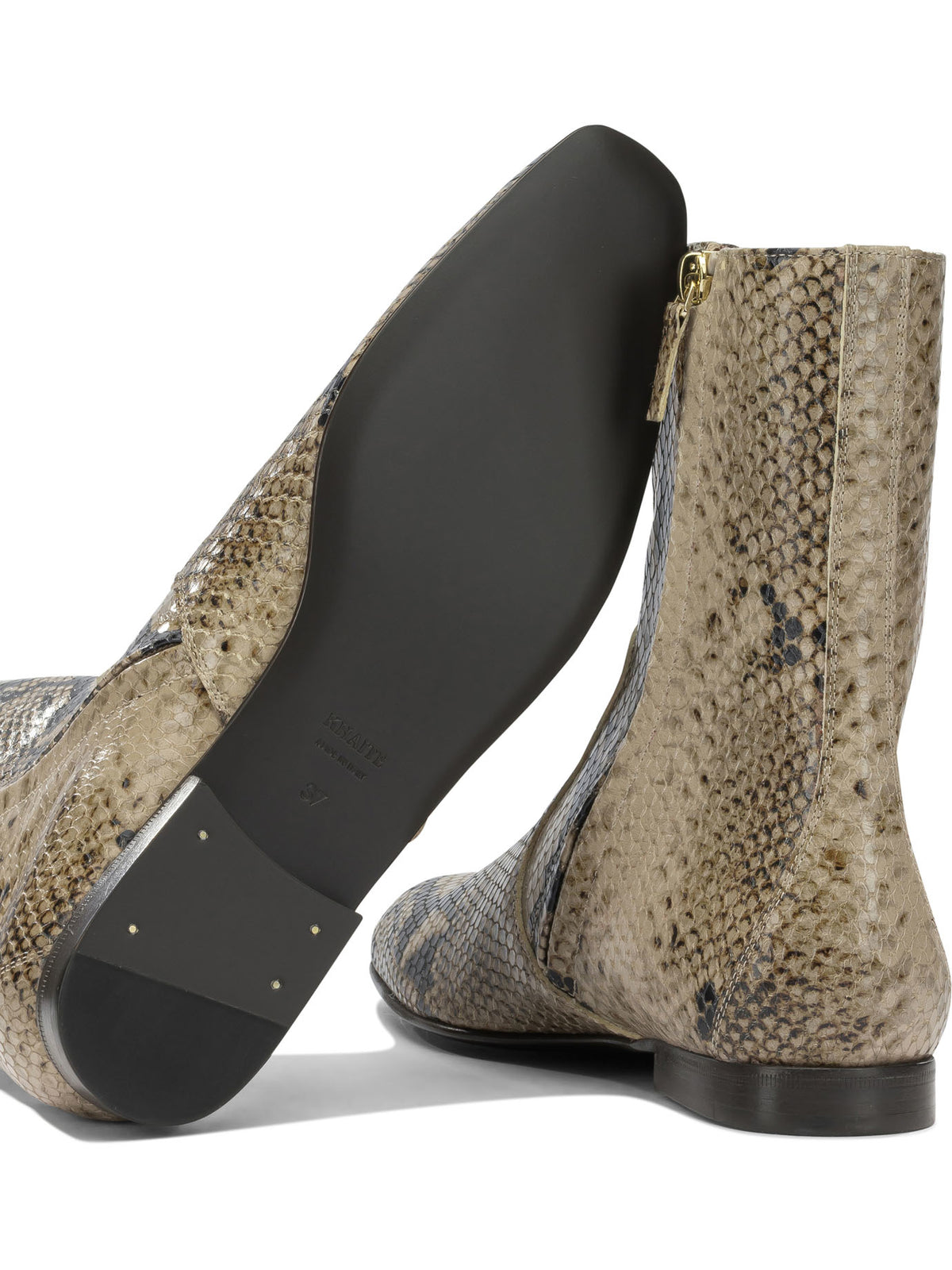 Khaite "Colt" Ankle Boots with Zipper - Brown