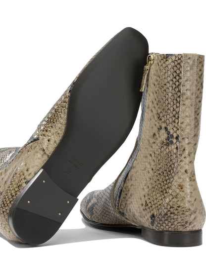 Khaite "Colt" Ankle Boots with Zipper - Brown