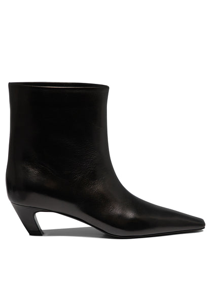 Khaite "Arizona" Pull-On Ankle Boots - Black