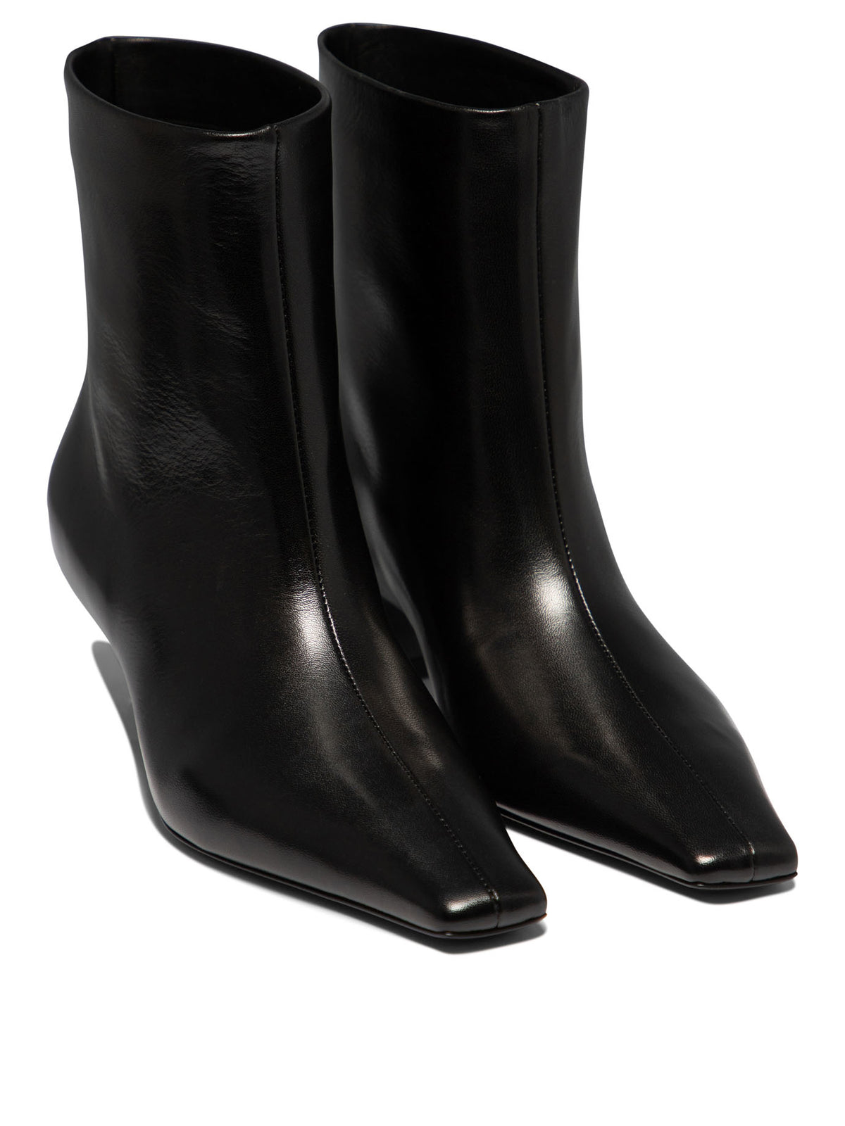 Khaite "Arizona" Pull-On Ankle Boots - Black