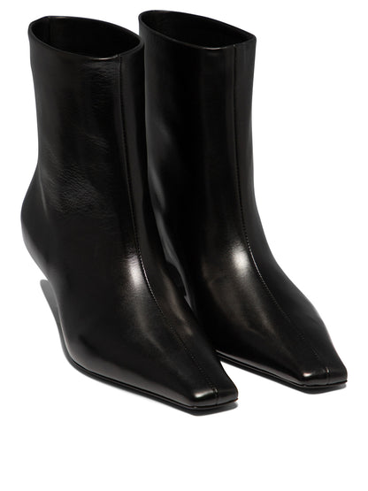 Khaite "Arizona" Pull-On Ankle Boots - Black