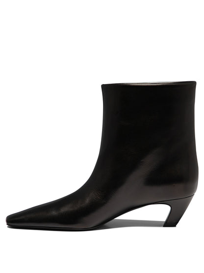 Khaite "Arizona" Pull-On Ankle Boots - Black
