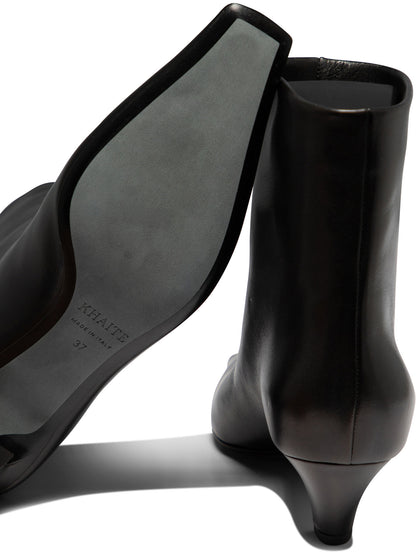 Khaite "Arizona" Pull-On Ankle Boots - Black