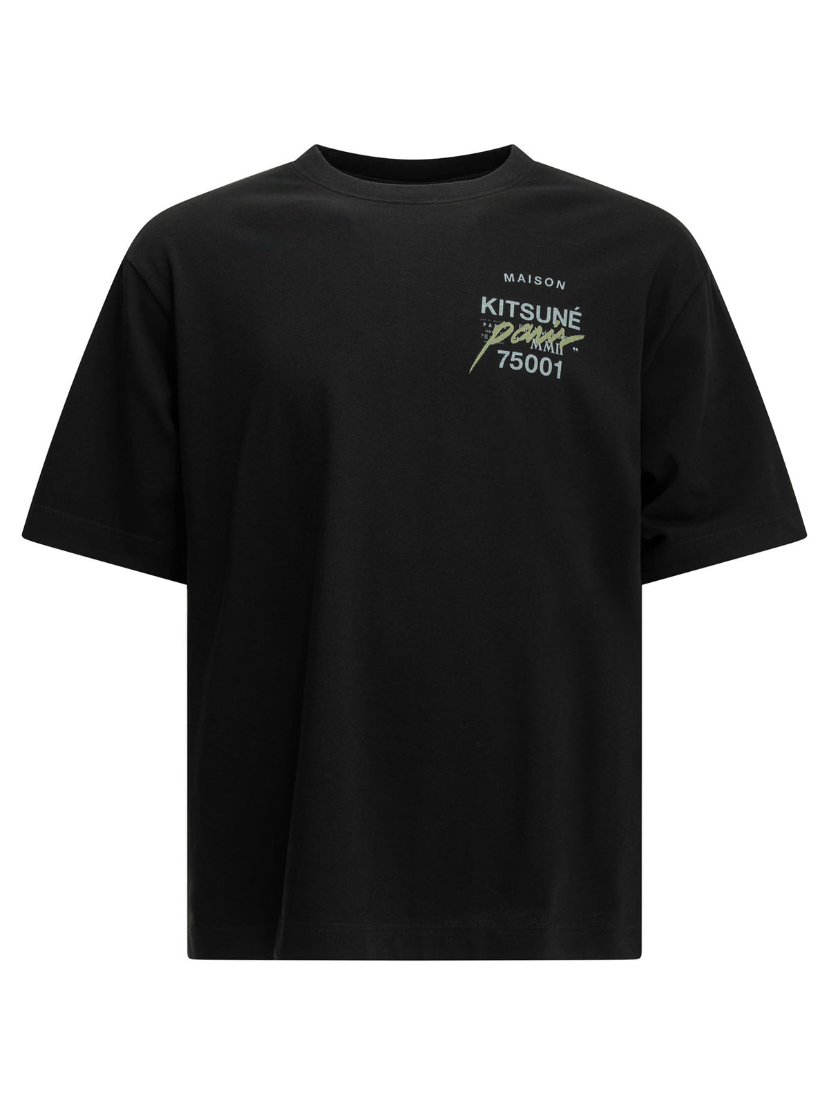 Maison Kitsuné "MMII Profile Fox" Crew-Neck T-Shirt - Black