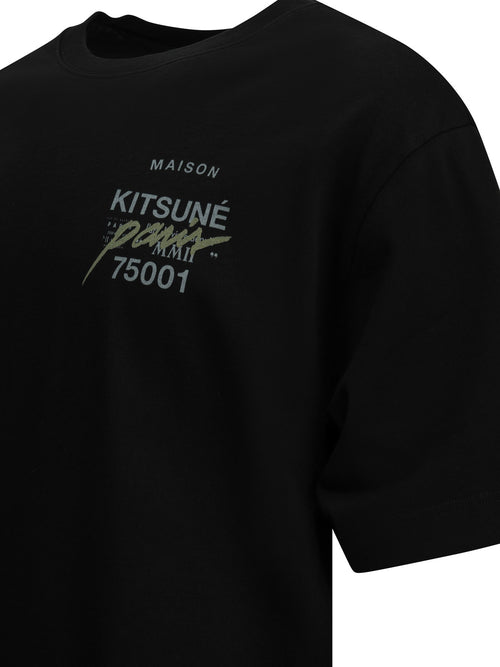 Maison Kitsuné "MMII Profile Fox" Crew-Neck T-Shirt - Black