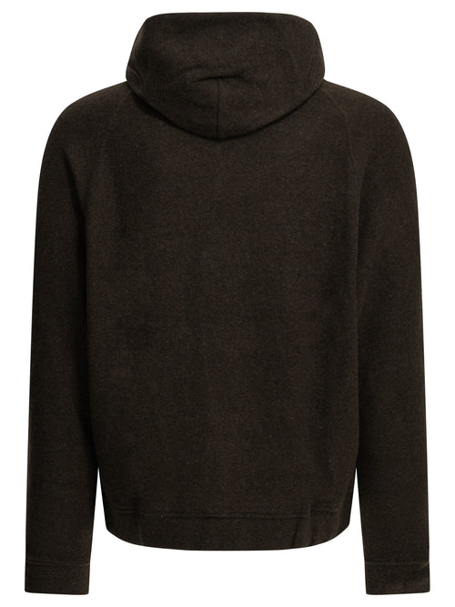 Maison Kitsuné Fleece-blend hooded sweatshirt - Brown
