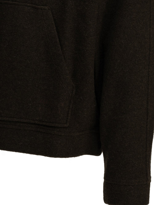 Maison Kitsuné Fleece-blend hooded sweatshirt - Brown