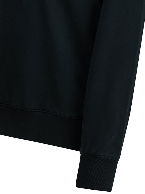 Maison Kitsuné "Profile Fox" Polo-Collar Sweatshirt - Blue