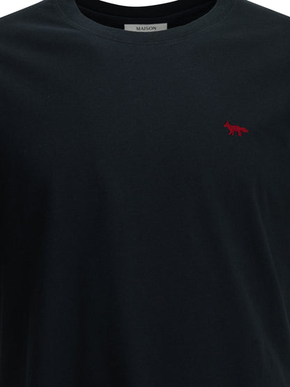 Maison Kitsuné "Red Fox" Crew-Neck T-Shirt - Blue