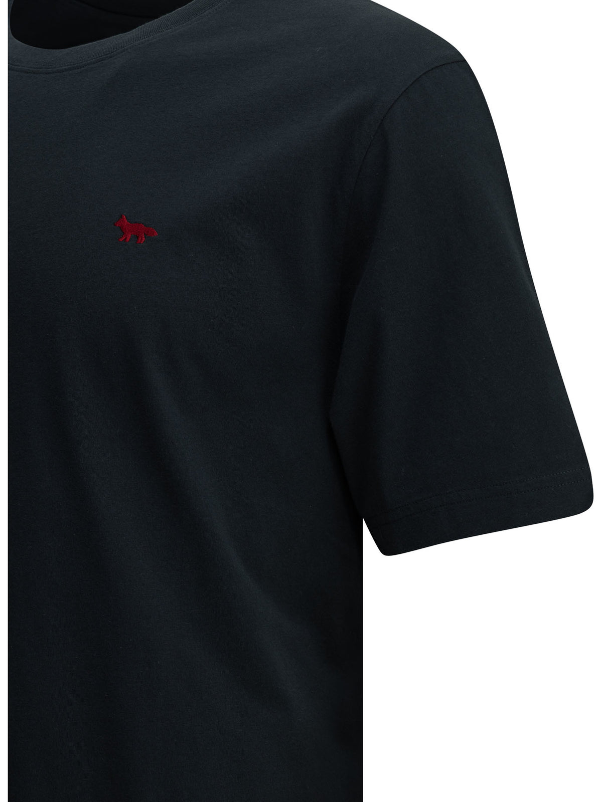 Maison Kitsuné "Red Fox" Crew-Neck T-Shirt - Blue