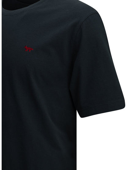 Maison Kitsuné "Red Fox" Crew-Neck T-Shirt - Blue