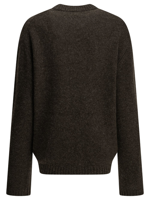 Maison Kitsuné "Dressed Fox" Crew-Neck Sweater - Brown