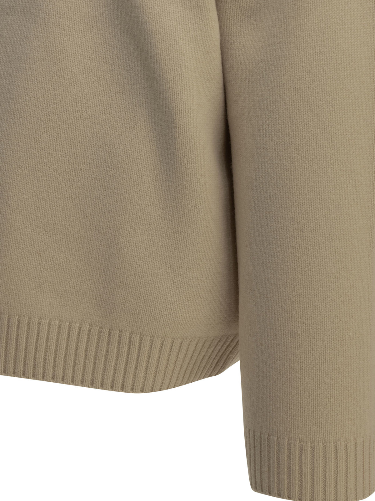 Maison Kitsuné "Fox Head" Polo Sweater - Beige