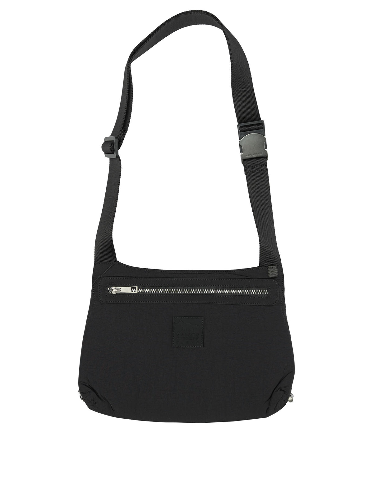 Maison Kitsuné Medium Nylon Shoulder Bag - Black