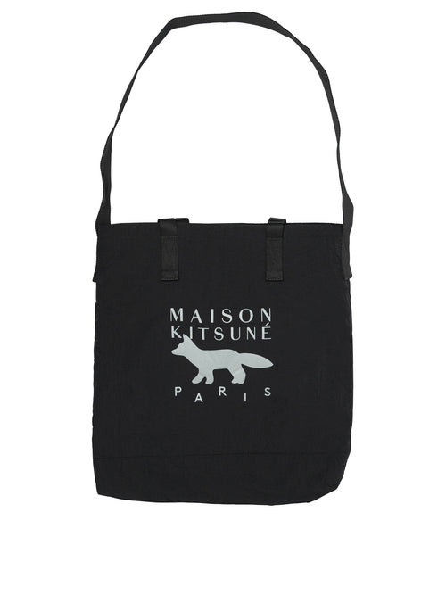 Maison Kitsuné Shoulder bag with large logo - Black
