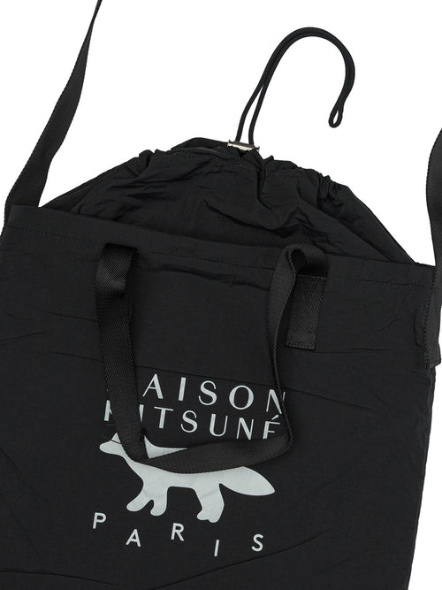 Maison Kitsuné Shoulder bag with large logo - Black