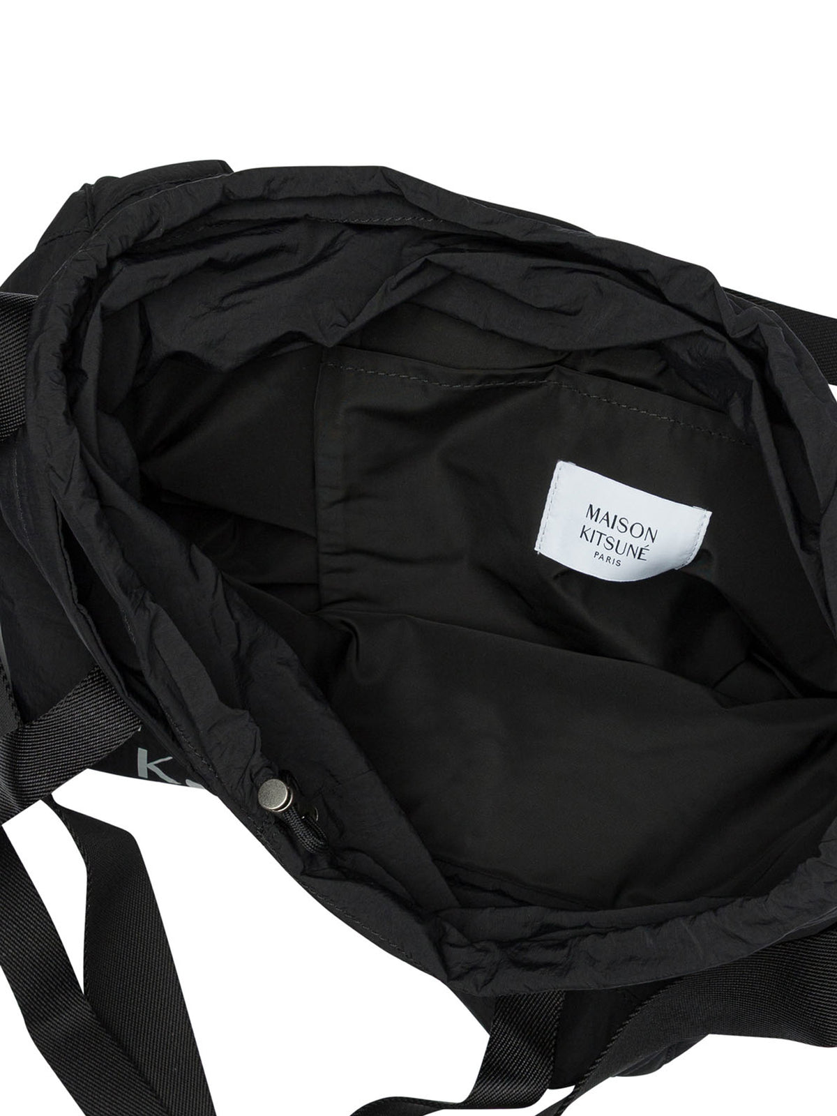 Maison Kitsuné Shoulder bag with large logo - Black