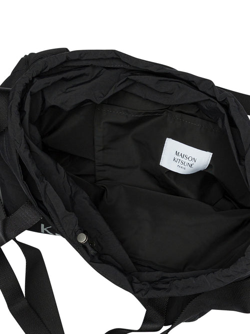 Maison Kitsuné Shoulder bag with large logo - Black