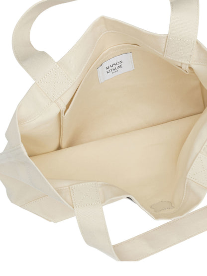 Maison Kitsuné "Double Fox Head" Large Handbag - Beige
