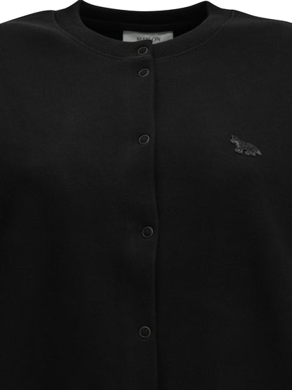 Maison Kitsuné "Baby Fox" Sweatshirt Cardigan - Black