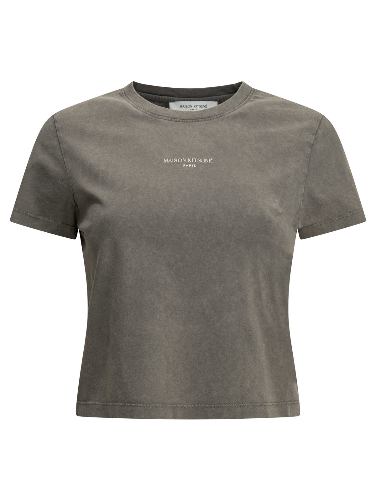Maison Kitsuné "Faded" Crew-Neck T-Shirt - Grey