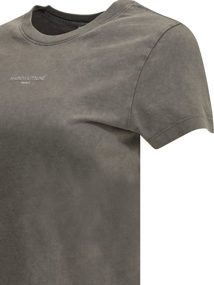 Maison Kitsuné "Faded" Crew-Neck T-Shirt - Grey
