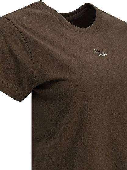 Maison Kitsuné "Baby Fox" Crew-Neck T-Shirt - Brown