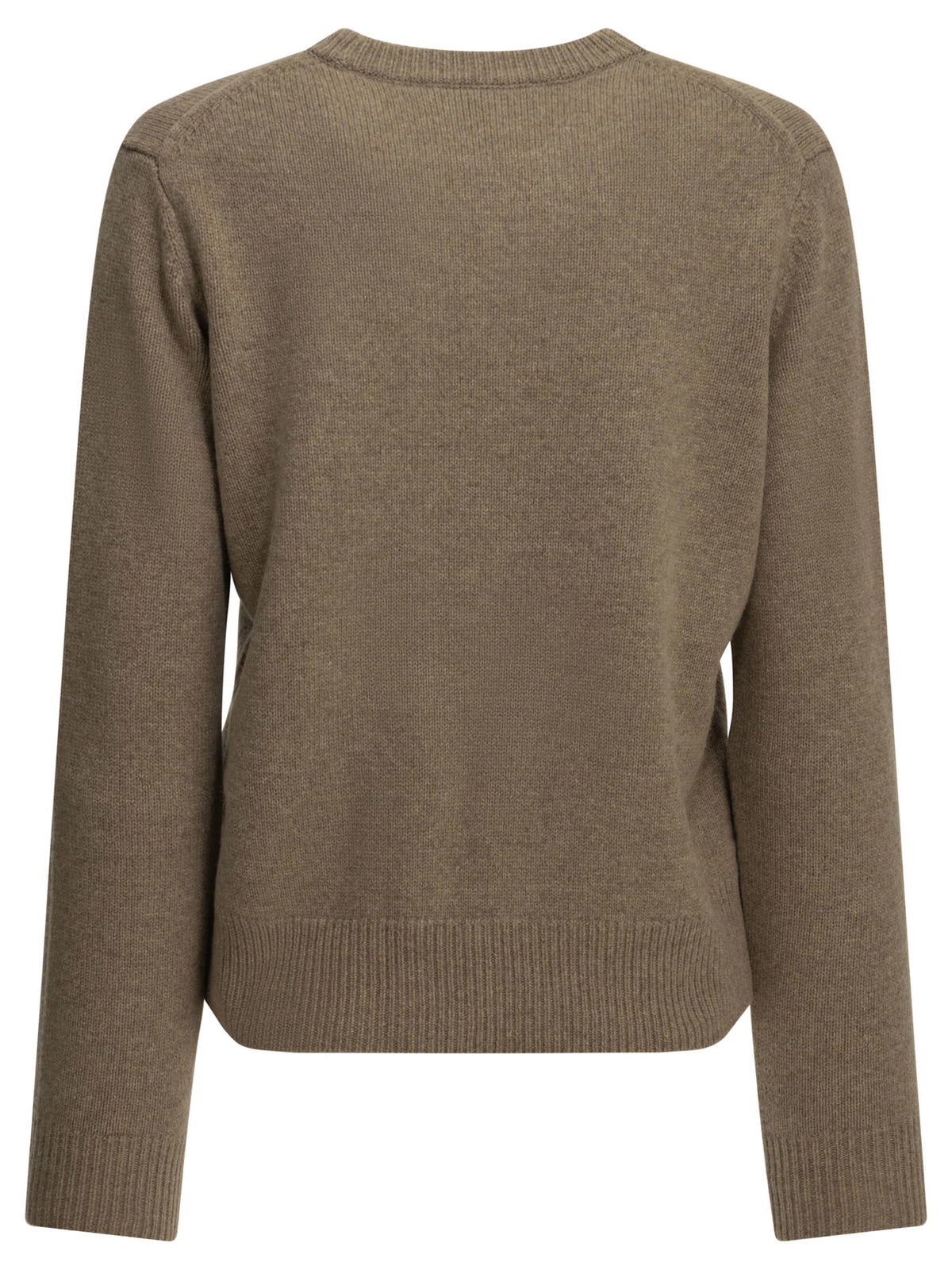 Maison Kitsuné "Fox Head" Crew-Neck Sweater - Beige